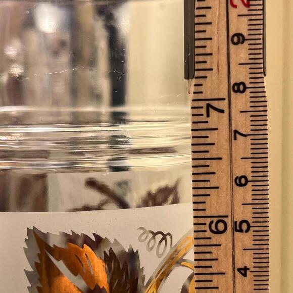 MCM Gold Leaf Glass Pitcher and Four Glasses‎ - Picture 7 of 9